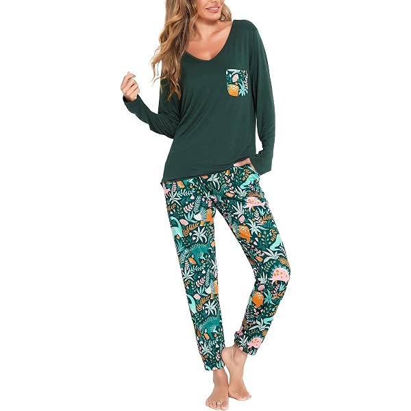 Pyjama Femme 2 Pièces Heersan - Coton Et Polyester - Manches Courtes Rayé - Tailles S à XXL