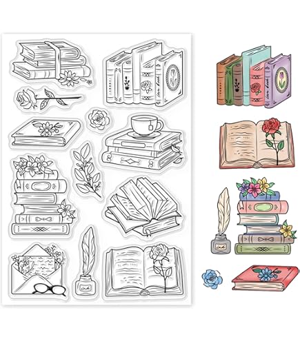 PH PandaHall Vintage Textuur Achtergrond Clear Stempel Set - 12 Stuks Transparante Rubber Retro Siliconen voor Scrapbooking, Kaarten Maken, Acryl Seal