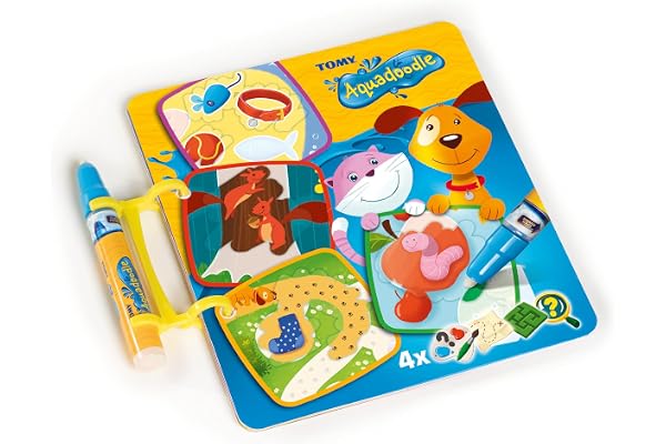 AquaDoodle Coloriage & D'activités, Jeu Tomy, Livre De Dessin A l'eau, Stylo Magique, Convient Aux Tout-Petits Et Aux Enfants A Partir De 18 Mois Et Plus, Cahier De Coloriage, E73266