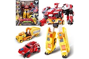 QUANTUM HEROES DINOSTER Robot Transforming 3 en 1 Raptor Tron, 11,02 Pouces, Jouets Transformable pour Enfants, Jouets Transforming Chariot, Dinosaure et Robot pour garçons et Filles de 5 6 7 8 9 10 Ans