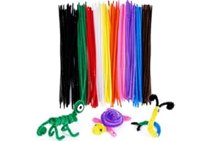 AYZAL 125 Pack Multi Colour Pipe Cleaners Chenille Stems Flexible Strong Suitable for Arts & Craft, DIY Designs