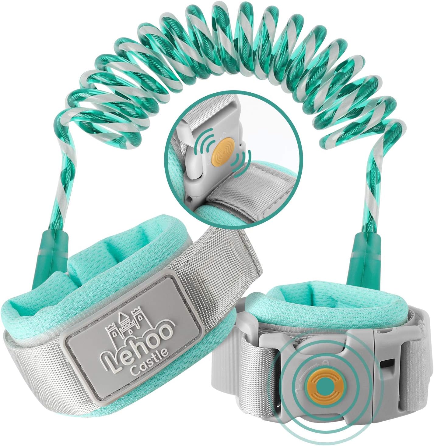 Lehoo Castle Correa para Niños Antiperdida, Arnés de Seguridad para Niños con Bloqueo de Inducción, Correa de Seguridad para Niños, Anti muñeca perdida enlace para niños
