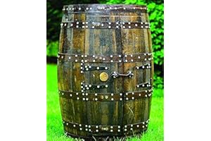 CHEEKY CHICKS Rustic Solid Oak Whisky Barrel Drinks Cabinet | Wine Rack | Patio Table