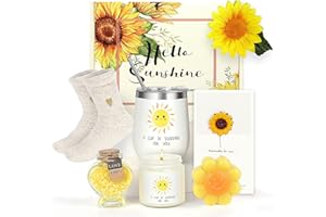 JORTINE Prezenty z podziękowaniami dla kobiet, Get Well Soon prezenty dla kobiet, prezenty rozpieszczające / kosze na prezenty słonecznikowe opakowanie samoopieka zestaw relaksacyjny zestaw kąpielowy