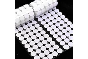 GOLDGE 600 Pezzi Punti Adesivi Tondo da 20 mm, 300 Coppie Tondini Adesivi Tondo Gancio e Anello Tondo Feltro Adesivo Punti Autoadesivi Biadesivo Tondo Forti e Robusti