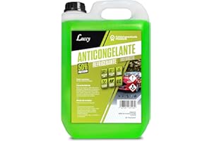 LUCCY Anticongelante Coche G12 50% Protección -37ºC Verde - 5 Litros - Líquido Refrigerante Profesional para Vehículos Fórmula Orgánica Long Life