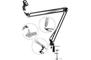 RockJam Support de Microphone à Ciseaux