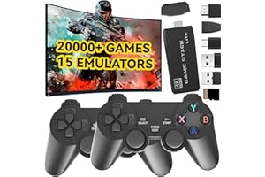 PZNETUE Upgraded Retro Games Console, Retro Game Stick 20,000+ Classic Games with Wireless Controller, Plug & Play for TV HDMI, Retro Game Console for Family and Adult