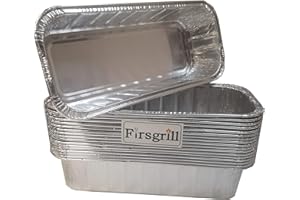 Firsgrill (18-Pack) Compatible for Weber Model 6498 & 6417 drip pan Liner Aluminum BBQ 11" L*5" W*2.5" D Drip Pans Grill Grease Trays Foil Pan Smoke Fire and Summit Grills