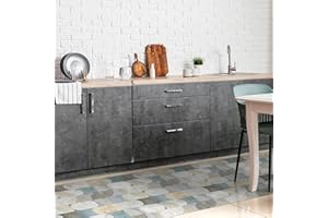 CREARREDA Tappeto cucina 180x50cm Artistic Cement vinile antiscivolo e lavabile Passatoia cucina in vinile, lavabile 100% made in Italy