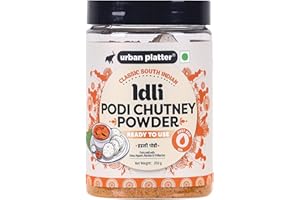 URBAN PLATTER South Indian Style Instant Idli Chutney Powder 250G / 8.8Oz [Molaga Podi Just Water]