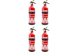 Feuerlöscher 1kg ABC Pulverlöscher mit Manometer mit KFZ/Boot Halterung DIN EN3, inkl. ANDRIS® Prüfnachweis mit Jahresmarke & Orig. ANDRIS® & ISO-Symbolschild