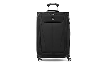 Travelpro Maxlite 5 63,5 cm rozszerzalna walizka obrotowa, Czarny, Checked-Medium 25-Inch, Maxlite 5 Softside Rozszerzalne koło obrotowe Bagaż