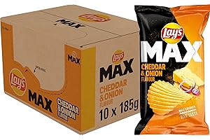 ‎LAY'S Lay's | Max | Cheddar & Onion | 10 x 185 gram