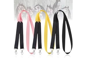 BINYI Capezza Cavallo Hobby Horse Accessori 3 Paia Redini per Cavallo Set Cavezza per Cavalli 120 cm Briglia per Cavallo Lavorata a Maglia Corda in Piombo con Moschettone Redini Lunghi (3 Colori)