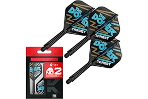 Target Darts Phil Taylor K Flex Voli e Sistema di Alberi, No.2 | Confezione da 3 Aste Kflex all in One, Player Edition Freccette Accessori | Asta per Freccette K-Flex - Corto/Intermedio/Medio