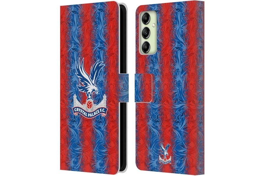 Head Case Designs Officially Licensed Crystal Palace FC Home 2024/25 Crest Kit Leather Wallet Case Compatible With Samsung Galaxy A14 5G