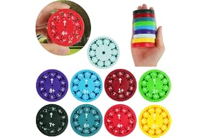 AUAUY Math Fidget-Spinners, 9 stycken matematiska fakta Fidget-Spinners, Sensoriska Fidgetspinners, lärande och pedagogiska leksaker för barn (addition och subtraktion)