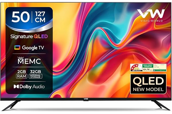 VW 127 cm (50 inches) Pro Series 4K Ultra HD Smart QLED Google TV VW50GQ2