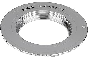Fotodiox Pro Chrome (Type 2) Lens Mount Adapter, M42 Lens (42mm x1 Thread Screw) Lens to Canon EOS cameras, fits Canon EOS 1D, 1DS, Mark II, III, IV, 1DC, 1DX, D30, D60, 10D, 20D, 20DA, 30D, 40D, 50D, 60D, 60DA, 5D, Mark II, Mark III, 7D, Rebel XT, XTi, XSi, T1, T1i, T2i, T3, T3i, T4, T4i, C300, C500
