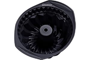 Backhaus Moule à Kouglof Anti-Adhérent en Silicone Platine, Moule à Gâteau Antiadhésif pour Savarin, Brioche et Pannetone | Noir