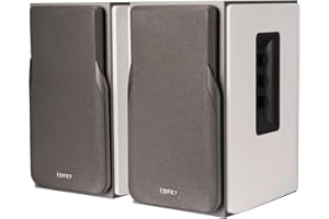 Edifier R1380T - Altavoces Estudio Biblioteca Activos, Mando a Distancia IR, entradas RCA, Tomas ópticas y coaxiales, Amplificador Integrado, 42 W, Color Blanco