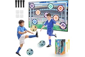 STRIXORN Soccer Ball Game Set for Kids, Indoor Outdoor Toss Soccer Goal Game with Balls, Children Football Accuracy Exercise Toys, 2 In1 Football Game Set for Boys Girls 3 4 5 6 7 8+ Year Old Toys