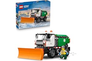 LEGO City Schneepflug - Spielzeug Set mit Minifigur, Werkzeugen und Streufunktion - Geburtstagsgeschenk für Jungen ab 6 Jahren und Technikfans - 60490