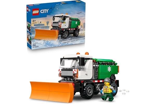 LEGO City La Déneigeuse - Jouet Camion - Maquette avec Minifigurine, Outils & Fonction Salage - Idée de Cadeau d'anniversaire pour Garçon dès 6 Ans & Fans de Mécanique 60490