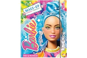 LISCIANIGIOCHI Lisciani - BARBIE - Make Up Express Yourself! - Make-up Sketchbook - Girl Power - Creative Game - Make-up Bag - Activities- Includes Mirror - For Girls From 5 Years