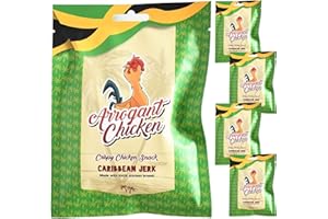 Arrogant Chicken : Jerky Snacks - 78% Protein 1% Carb - High Protein - Better than Beef Jerky & Biltong - 100% Chicken Breast - Carnivore Snacks - All Natural (Caribbean Jerk, 5 x 30g)