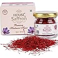 House of Saffron 1gram Original Kashmir Kesar Saffron for Pregnant women, Cooking, Face, 100% Pure & Natural Certified ISO3632 Grade A1+++ Saffron/Kumkuma puvvu/Kungumapoo (1 Gram, Kesar)