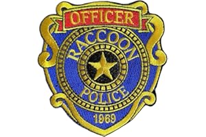 Super6props Raccoon City R.P.D. Embroidered Iron on Patch for Costume/Cosplay. Size 95mm., Blue