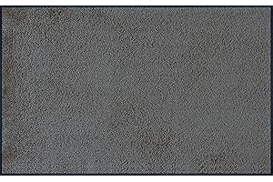 WASH + DRY Zmywalna i sucha wycieraczka antracytowa (uchwyt dymny) / szara, 75 x 120 cm, wewnątrz i na zewnątrz, nadaje się do prania