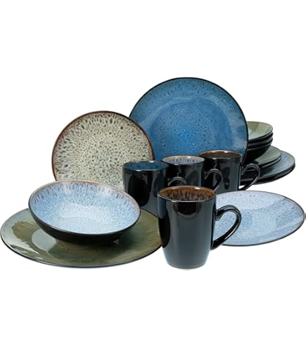 Quid Jazz - Vajilla De Porcelana, 6 Servicios, Apta Para Microondas Y