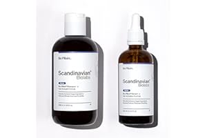 Scandinavian Biolabs Shampoing fortifiant et sérum capillaire pour favoriser la pousse des cheveux, pour femme | Formule entièrement naturelle pour fortifier les cheveux avec un nettoyage en douceur