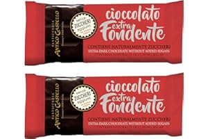 Cioccolato Extra Fondente SENZA ZUCCHERO aggiunto, 100 gr x 2 pezzi - Pasticceria Antico Castello