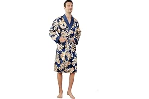 Westkun Japońskie kimono męskie szlafrok satynowy długi rękaw moda kąpielowa bielizna nocna piżama długa Yukata kardigan kurtka płaszcz górna część