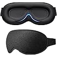 Gritin 100% Blackout Sleep Masks for Women & Men - Zero Eye Pressure Sleeping Eye Mask- Ergonomic Design 3D Cutout Eye Movement and Eyelash Friendly, Ultra Soft & Comfortable Eye Mask for Sleeping
