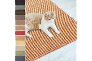 Floordirekt Sisal Fußmatte Teppich Vorleger Kratzteppich Katzenmöbel Kratzmatte Sisalmatte, widerstandsfähig & in vielen Farben und Größen erhältlich (60 x 80 cm, Terra)