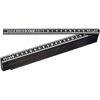 Metrica Glasfaser-Massstab 2 m, schwarz, 18030