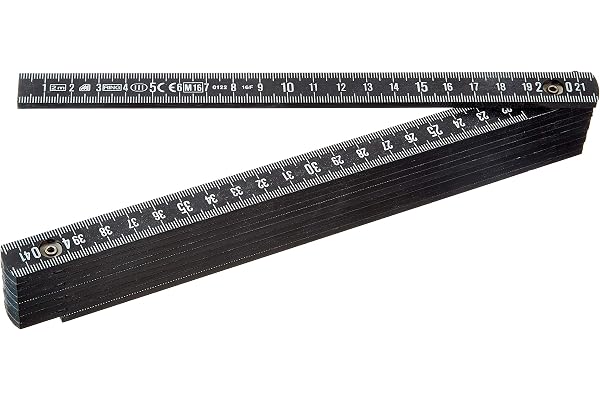 Metrica 18030 hopfällbar linjal av glasfiber 2 m