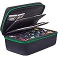 SIQUK Dice Storage Case Big Capacity Dice Box with Double Removable Slotted Tray and Handle Dice Organizer Holder for DND and Other RPG Table Games, Holds Up to 30 Sets DND Dices, Green