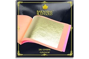 BARNABAS BLATTGOLD Barnabas Echtes Blattgold Lose 22 Karat, 85 X 85mm, 25 Blätter in Blattsammlung