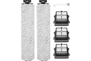 Toaren Rouleau de brosse de rechange et Filtre pour Tineco iFloor 3/Floor One S3 Accessoires pour aspirateurs secs et humides,3 filtres+2 rouleaux de brosse+1 brosse de nettoyage