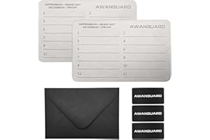 AWANGUARD Portafoglio in acciaio – 2 X 24 Seed Phrase Metal Plates, Cold Bitcoin Wallet, Seed Phrase Storage, Crypto Steel Metal Plates, Compatible with Ledger, Trezor and ALL Hardware & Software