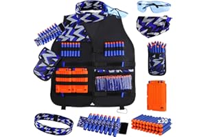 UWANTME Chaleco Táctico Niños para Nerf Pistola N-Strike Elite Series Kit de Chaleco Táctico Juguete
