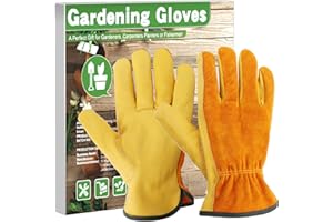 UneedMe Gardening Gloves For Women/Men - Garden Gloves Gardening Gifts Tough Thorn Proof Comfortable Breathable Garden Tools Strong Grip For Sowing Planting Trimming plants Mechanic Welding