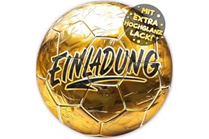 ‎VULAVA VULAVA 12x Fußball EINLADUNGSKARTEN KINDERGEBURTSTAG Junge Mädchen - die Soccer PARTY Karten sind die Fussball EINLADUNG für Jungen Mädchen Kinder GEBURTSTAG Fußballspiel KINDERPARTY Fussball-Turnier