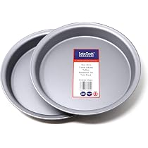 Lets Cook Cookware Lot de 2 plats à tarte traditionnels de 20 cm, fabriqué au Royaume-Uni avec revêtement antiadhésif en téflon
